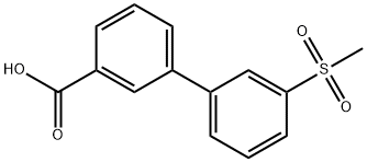 3-(METHYLSULFONYL)BIPHENYL-3-CARBOXYLIC ACID, 1194374-32-7, 结构式