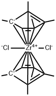 BIS(TETRAMETHYLCYCLOPENTADIENYL)ZIRCONIUM DICHLORIDE Struktur
