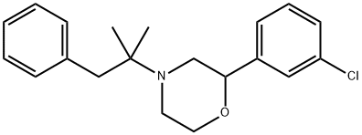 4-TERT-BUTYL-2-(3-CHLOROPHENYL)-2-(PHENYLETHYL)-MORPHOLINE Structure