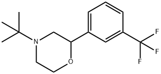 4-tert-ブチル-2-[3-(トリフルオロメチル)フェニル]-モルホリン 化学構造式