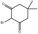 2-ブロモ-5,5-ジメチルシクロヘキサン-1,3-ジオン 化学構造式