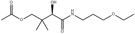 (2R)-4-Acetoxy-N-(3-ethoxypropyl)-2-hydroxy-3,3-dimethylbutanamide Structure