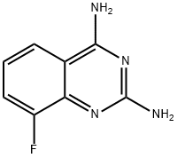 2,4-ジアミノ-8-フルオロキナゾリン 化学構造式