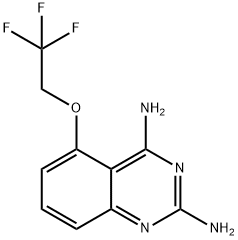 5-(2,2,2-トリフルオロエトキシ)キナゾリン-2,4-ジアミン 化学構造式