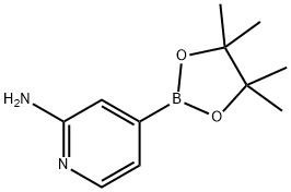 2-アミノピリジン-4-ボロン酸ピナコールエステル 化学構造式