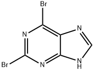 2,6-ジブロモ-1H-プリン 化学構造式