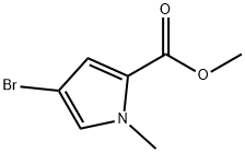4-溴-1-甲基-1H-吡咯-2-羧酸甲酯, 1196-90-3, 结构式