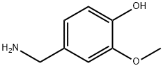 2-メトキシ-4-(アミノメチル)フェノール 化学構造式