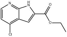 4-氯-1H-吡咯并[2,3-B]吡啶-2-甲酸乙酯, 1196151-72-0, 结构式