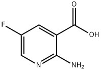 2-アミノ-5-フルオロニコチン酸 化学構造式