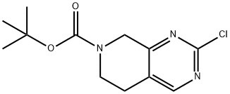 2-氯-5H,6H,7H,8H-吡啶并[3,4-D]嘧啶-7-羧酸叔丁酯, 1196156-15-6, 结构式