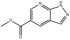 1H-吡唑并[3,4-B]吡啶-5-甲酸甲酯, 1196156-42-9, 结构式