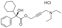 (αR)-α-シクロヘキシル-α-ヒドロキシベンゼン酢酸[4-(ジエチルアミノ)-2-ブチン-1-イル]·塩酸塩 化学構造式