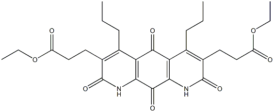 1,2,5,8,9,10-Hexahydro-2,5,8,10-tetraoxo-4,6-dipropylpyrido[3,2-g]quinoline-3,7-dipropanoic acid diethyl ester 结构式