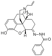 N'-[(1S,5R,13R,17S)-10,17-ジヒドロキシ-4-(プロパ-2-エン-1-イル)-12-オキサ-4-アザペンタシクロ[9.6.1.01,13.05,17.07,18]オクタデカ-7,9,11(18)-トリエン-14-イリデン]ベンゾヒドラジド 化学構造式