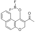 1-(1-(DIFLUOROBORYL)-OXY-3H-BENZO(F)CHROMEN-2-YL)-ETHANONE INNER COMPLEX Structure