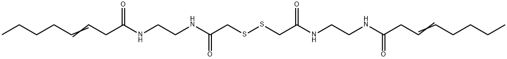 2-(3-octenoylamino)ethyl(carbamoylmethyl)sulfide Struktur