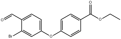 4-(3-溴-4-甲酰基苯氧基)苯甲酸乙酯, 1196474-68-6, 结构式