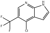 4-クロロ-5-(トリフルオロメチル)-1H-ピロロ[2,3-B]ピリジン 化学構造式