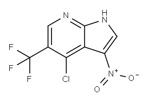 4-氯-3-硝基-5-(三氟甲基)-1H-吡咯并[2,3-B]吡啶, 1196507-60-4, 结构式