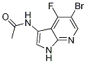 AcetaMide, N-(5-broMo-4-fluoro-1H-pyrrolo[2,3-b]pyridin-3-yl)- Struktur
