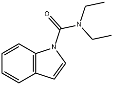 吲哚-1-羧酸二乙胺, 119668-50-7, 结构式