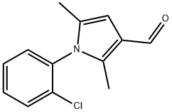 1-(2-クロロフェニル)-2,5-ジメチル-1H-ピロール-3-カルブアルデヒド 化学構造式