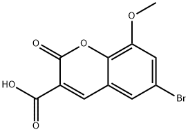 6-溴-8-甲氧基-2-氧代-2H-色烯-3-羧酸, 119686-34-9, 结构式
