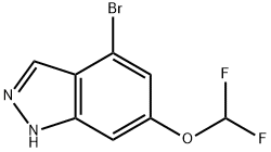1H-indazole, 4-broMo-6-(difluoroMethoxy)- Structure