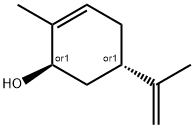 rel-2-メチル-5β*-(1-メチルエテニル)-2-シクロヘキセン-1α*-オール 化学構造式