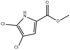 4,5-ジクロロ-1H-ピロール-2-カルボン酸メチル 化学構造式