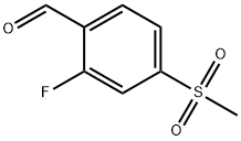 2-フルオロ-4-(メチルスルホニル)ベンズアルデヒド 化学構造式