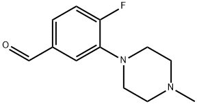 4-Fluoro-3-(4-methylpiperazin-1-yl)benzaldehyde Struktur