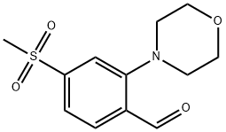 4-(メチルスルホニル)-2-モルホリノベンズアルデヒド 化学構造式