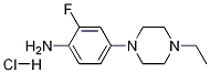 2-氟-4-(4-乙基-1-哌嗪基)苯胺盐酸盐, 1197193-28-4, 结构式