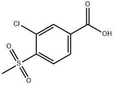 3-Chloro-4-(methylsulfonyl)benzoic Acid Structure