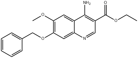 ethyl 7-(benzyloxy)-4-chloro-6-methoxyquinoline-3-carboxylate 化学構造式
