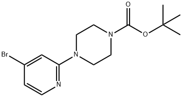 4-(4-ブロモピリジン-2-イル)ピペラジン-1-カルボン酸TERT-ブチル 化学構造式