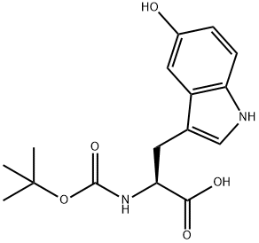 NA-BOC-5-ヒドロキシ-L-トリプトファン 化学構造式