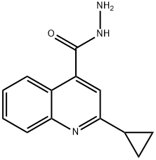 2-环丙基-4-喹啉卡巴肼, 119778-68-6, 结构式