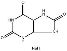 7,9-ジヒドロ-1H-プリン-2,6,8(3H)-トリオン·ナトリウム 化学構造式