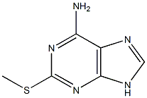 2-(甲硫基)-7H-嘌呤-6-胺,1198-83-0,结构式