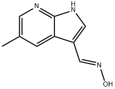 (E)-5-Methyl-1H-pyrrolo[2,3-b]pyridine-3-carbaldehyde oxime Struktur