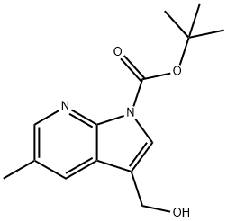 tert-Butyl 3-(hydroxymethyl)-5-methyl-1H-pyrrolo[2,3-b]pyridine-1-carboxylate Structure