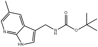 tert-Butyl (5-methyl-1H-pyrrolo[2,3-b]pyridin-3-yl)methylcarbamate Structure