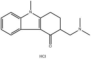 Ondansetron Related Compound A (3[(Dimethylamino)methyl]-1,2,3,9-tetrahydro-9-methyl-4H-carbazol-4-one hydrochloride) 化学構造式