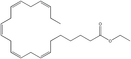 all cis-7,10,13,16,19-ドコサペンタエン酸エチル 化学構造式