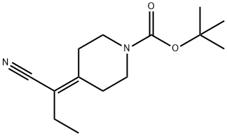 4-(1-氰基亚丙基)哌啶-1-羧酸叔丁酯, 1198283-75-8, 结构式