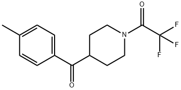 2,2,2-Trifluoro-1-(4-(4-Methylbenzoyl)piperidin-1-yl)ethanone Struktur