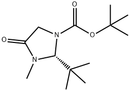 (R)-1-BOC-2-(TERT-BUTYL)-3-METHYL-4-IMIDAZOLIDINONE;(R)-(+)-1-BOC-2-TERT-BUTYL-3-METHYL-4-IMIDAZOLIDINONE, 119838-44-7, 结构式